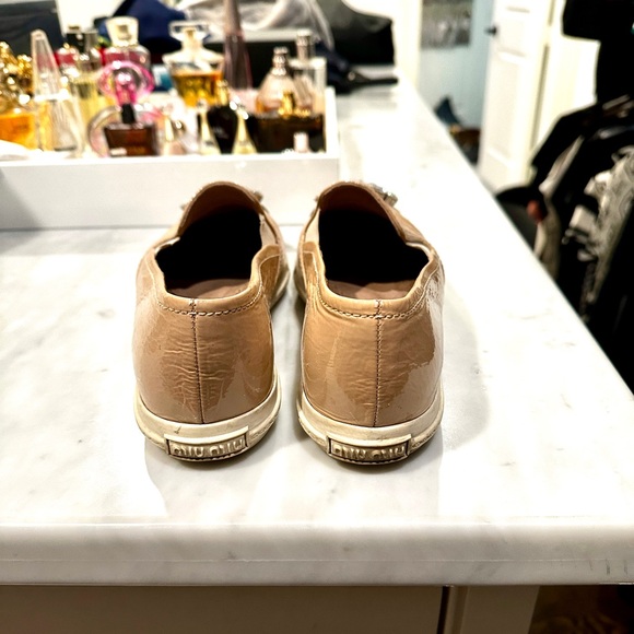 Miu Miu Pink Patent Leather Swarovski Crystal Toe Heels (Size 10, Fits Like 8.5) - Picture 2 of 6